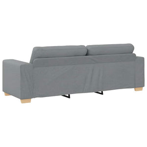 vidaXL 2-Piece Sofa Set with Cushions, Light Grey Fabric