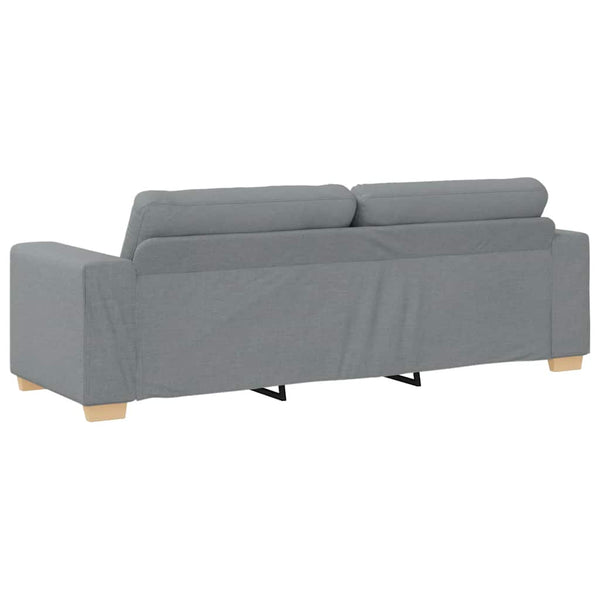 vidaXL 2-Piece Sofa Set with Cushions, Light Grey Fabric