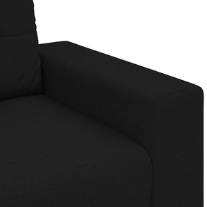 vidaXL 2-Piece Sofa Set with Cushions, Black Fabric