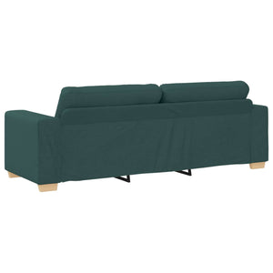vidaXL 2-Piece Sofa Set with Cushions Dark Green Fabric