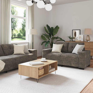 vidaXL | Sofa | 2-seater Dark Gray 221 x 78 x 80 cm Faux Leather