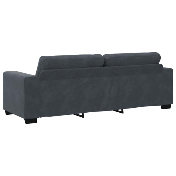 vidaXL 2-Piece Sofa Set with Cushions, Dark Grey Velvet