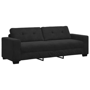 vidaXL 2-Piece Sofa Set with Cushions, Black Velvet