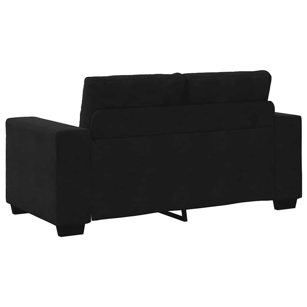 vidaXL 2-Piece Sofa Set with Cushions, Black Velvet