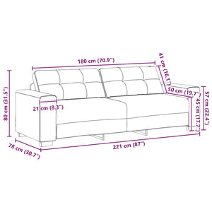 vidaXL 2-Piece Sofa Set with Cushions, Black Velvet