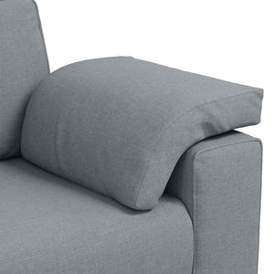 vidaXL 2-Seater Sofa Light Gray 219 x 80 x 82 cm Fabric
