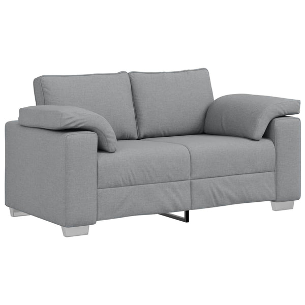 vidaXL 2-Seater Sofa Light Gray 219 x 80 x 82 cm Fabric