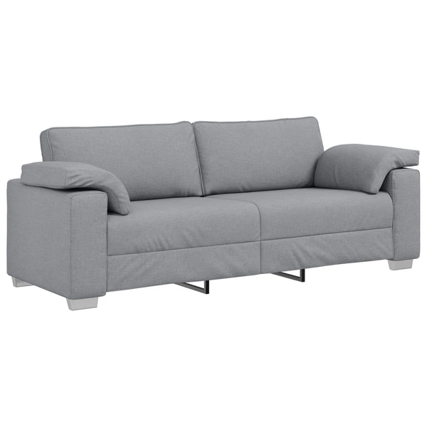 vidaXL 2-Seater Sofa Light Gray 219 x 80 x 82 cm Fabric