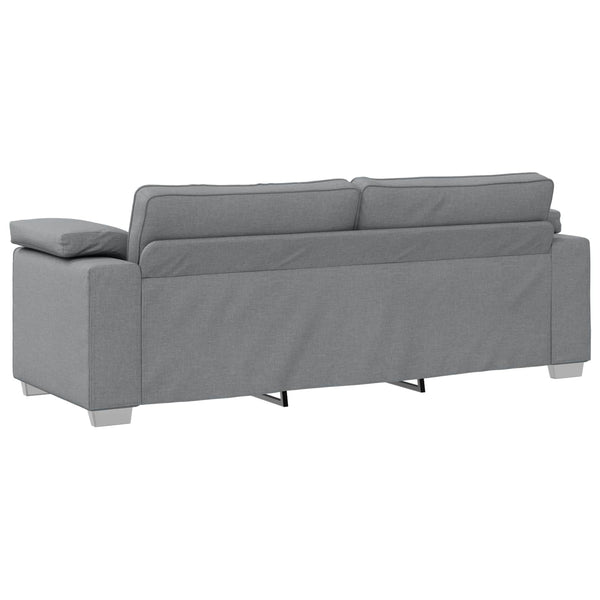 vidaXL 2-Seater Sofa Light Gray 219 x 80 x 82 cm Fabric