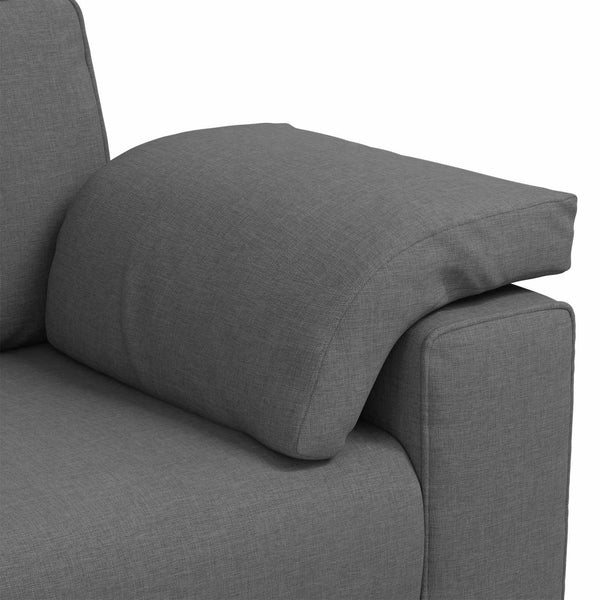 vidaXL Sofa 2 pcs Dark Gray 219 x 80 x 82 cm Fabric