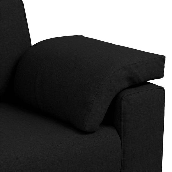vidaXL 2-piece Sofa Black 219 x 80 x 82 cm Fabric