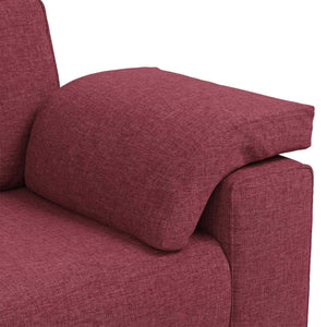 vidaXL Sofa 2 pcs Wine Red 219 x 80 x 82 cm Fabric
