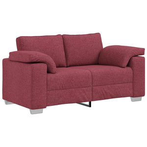 vidaXL Sofa 2 pcs Wine Red 219 x 80 x 82 cm Fabric