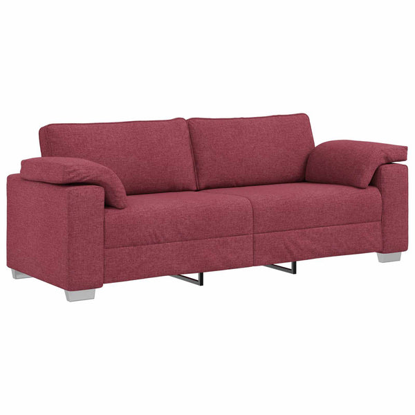 vidaXL Sofa 2 pcs Wine Red 219 x 80 x 82 cm Fabric