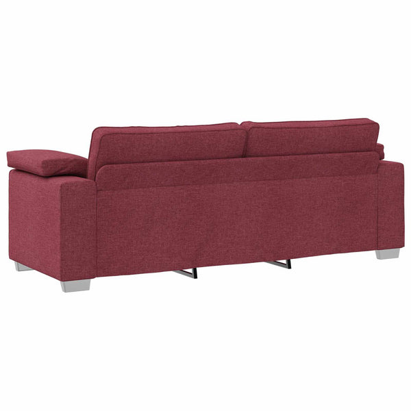 vidaXL Sofa 2 pcs Wine Red 219 x 80 x 82 cm Fabric