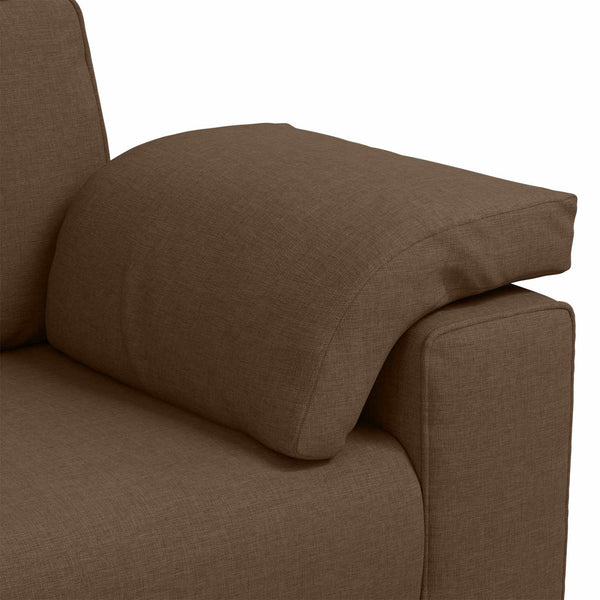 vidaXL Sofa 2 pcs Brown 219 x 80 x 82 cm Fabric