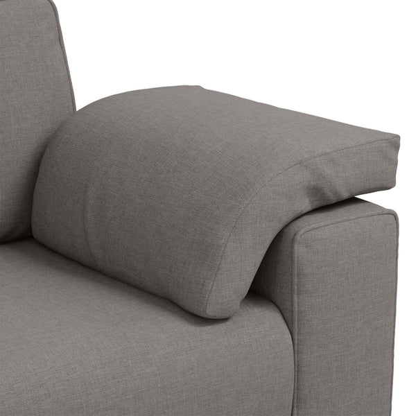 vidaXL Sofa 2 pcs Taupe 219 x 80 x 82 cm Fabric