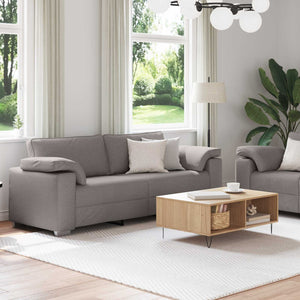 vidaXL Sofa 2 pcs Taupe 219 x 80 x 82 cm Fabric