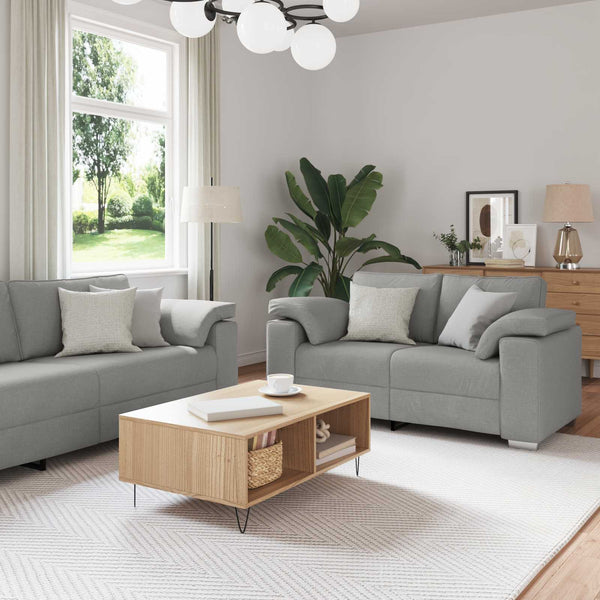 2-Sitzer Sofa Wolkengrau Stoff