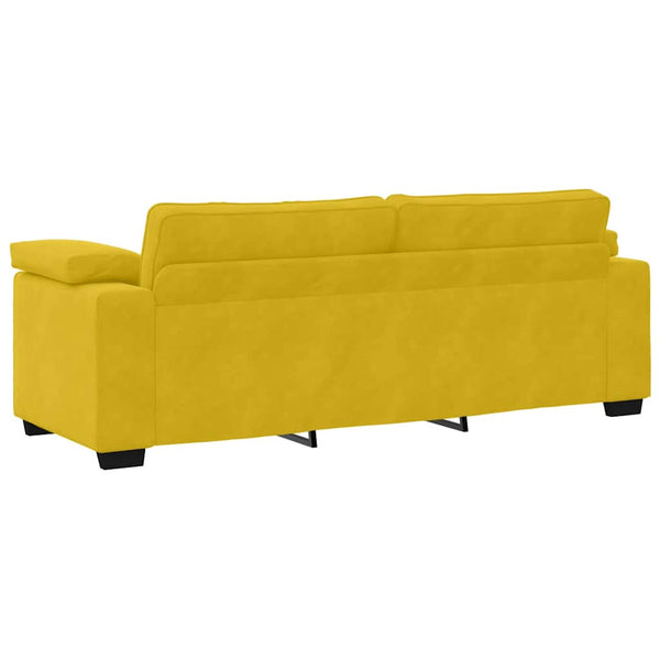 2-teiliges gelbes Samt Sofa-Set