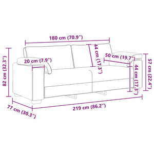2-teiliges gelbes Samt Sofa-Set