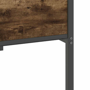 vidaXL Bed Frame Without Mattress Smoked Oak 100x190 cm Engineered Wood