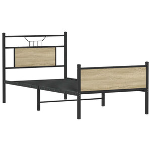 vidaXL Bed Frame without Mattress Sonoma Oak 80x200 cm Engineered Wood
