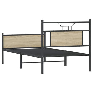 vidaXL Bed Frame without Mattress Sonoma Oak 80x200 cm Engineered Wood