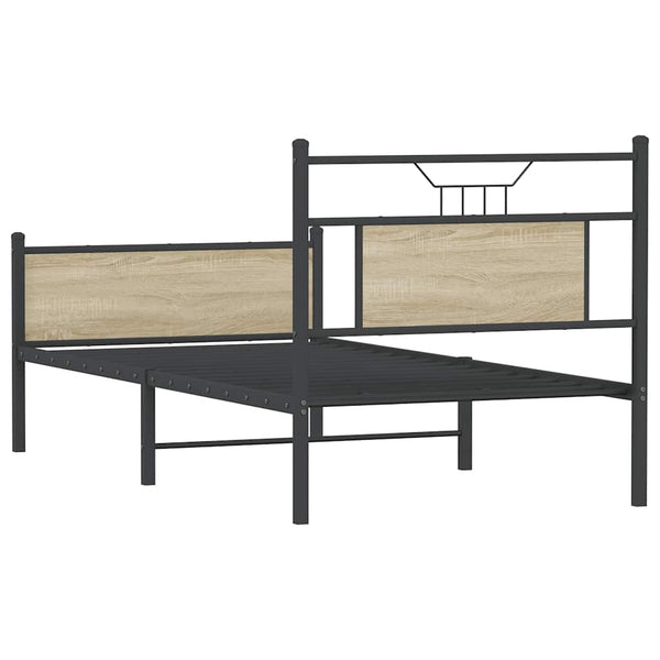 vidaXL Bed Frame without Mattress Sonoma Oak 80x200 cm Engineered Wood