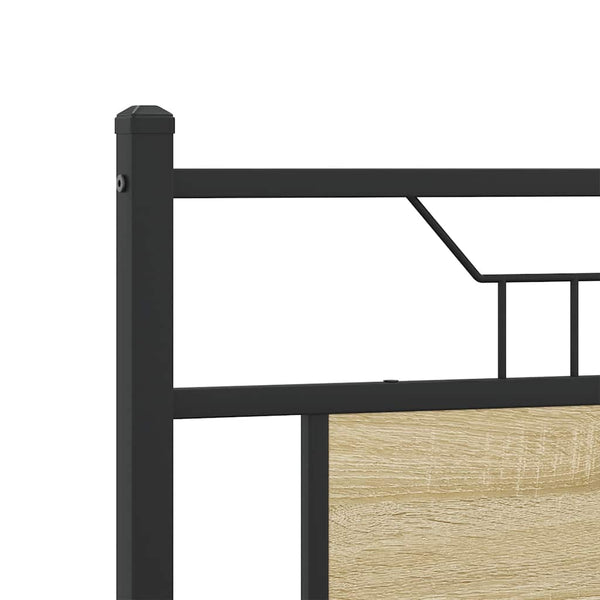 vidaXL Bed Frame without Mattress Sonoma Oak 150x200 cm Engineered Wood