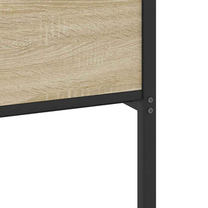 vidaXL Bed Frame without Mattress Sonoma Oak 150x200 cm Engineered Wood