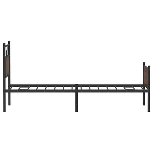 vidaXL Bed Frame without Mattress Brown Oak 80x200 cm Engineered Wood