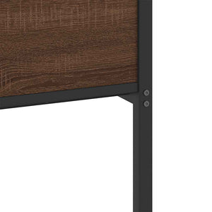 vidaXL Bed Frame without Mattress Brown Oak 80x200 cm Engineered Wood