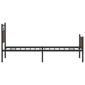 vidaXL Bed Frame No Mattress Brown Oak 100x190 cm Engineered Wood