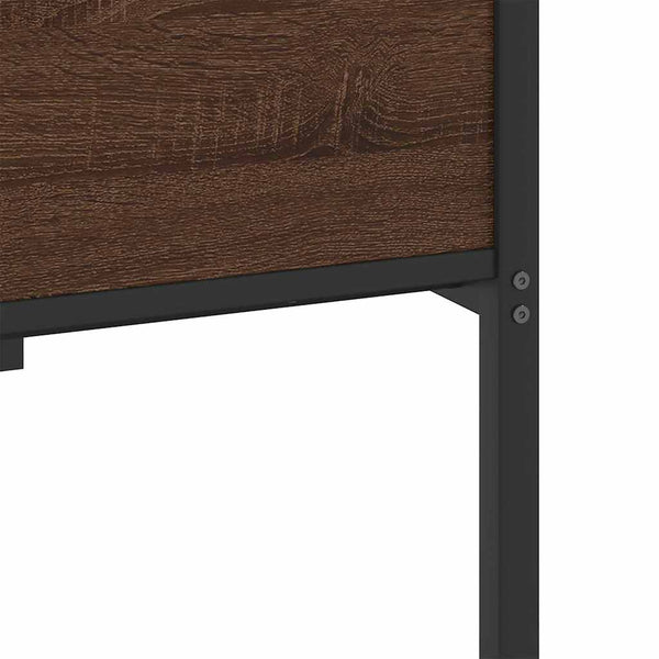 vidaXL Bed Frame No Mattress Brown Oak 100x190 cm Engineered Wood