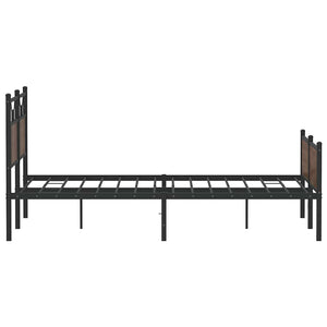 vidaXL Bed Frame without Mattress Brown Oak 137x190 cm Engineered Wood