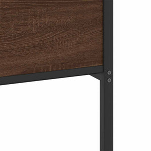 vidaXL Bed Frame without Mattress Brown Oak 137x190 cm Engineered Wood