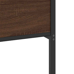 vidaXL Bed Frame without Mattress Brown Oak 140x190 cm Engineered Wood