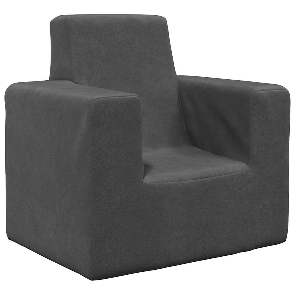 vidaXL Kids Sofa Anthracite Soft Plush