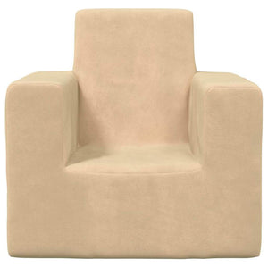vidaXL Kids Sofa Cream Soft Plush