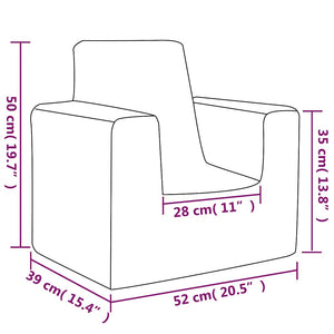 vidaXL Kids Sofa Cream Soft Plush