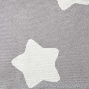vidaXL Children's 2-Seater Sofa Light Grey with Stars Soft Plush