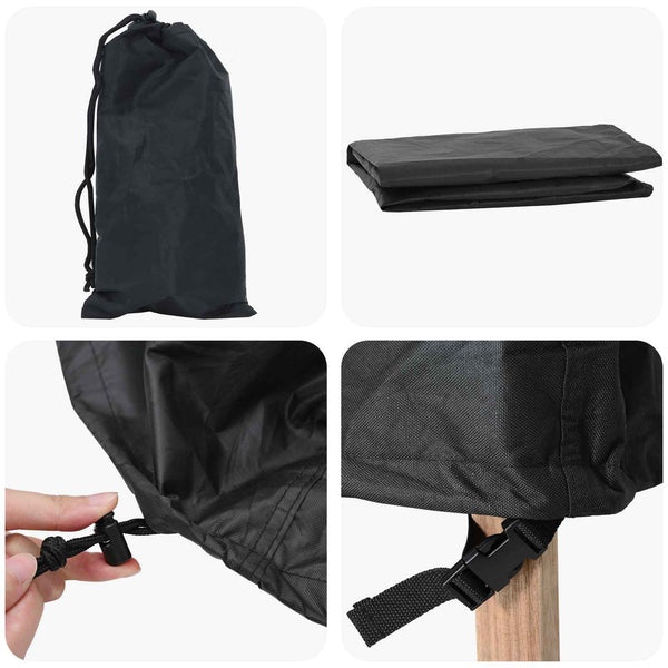 vidaXL Furniture Cover Solid Black 270 x 110 x 70 cm 420D
