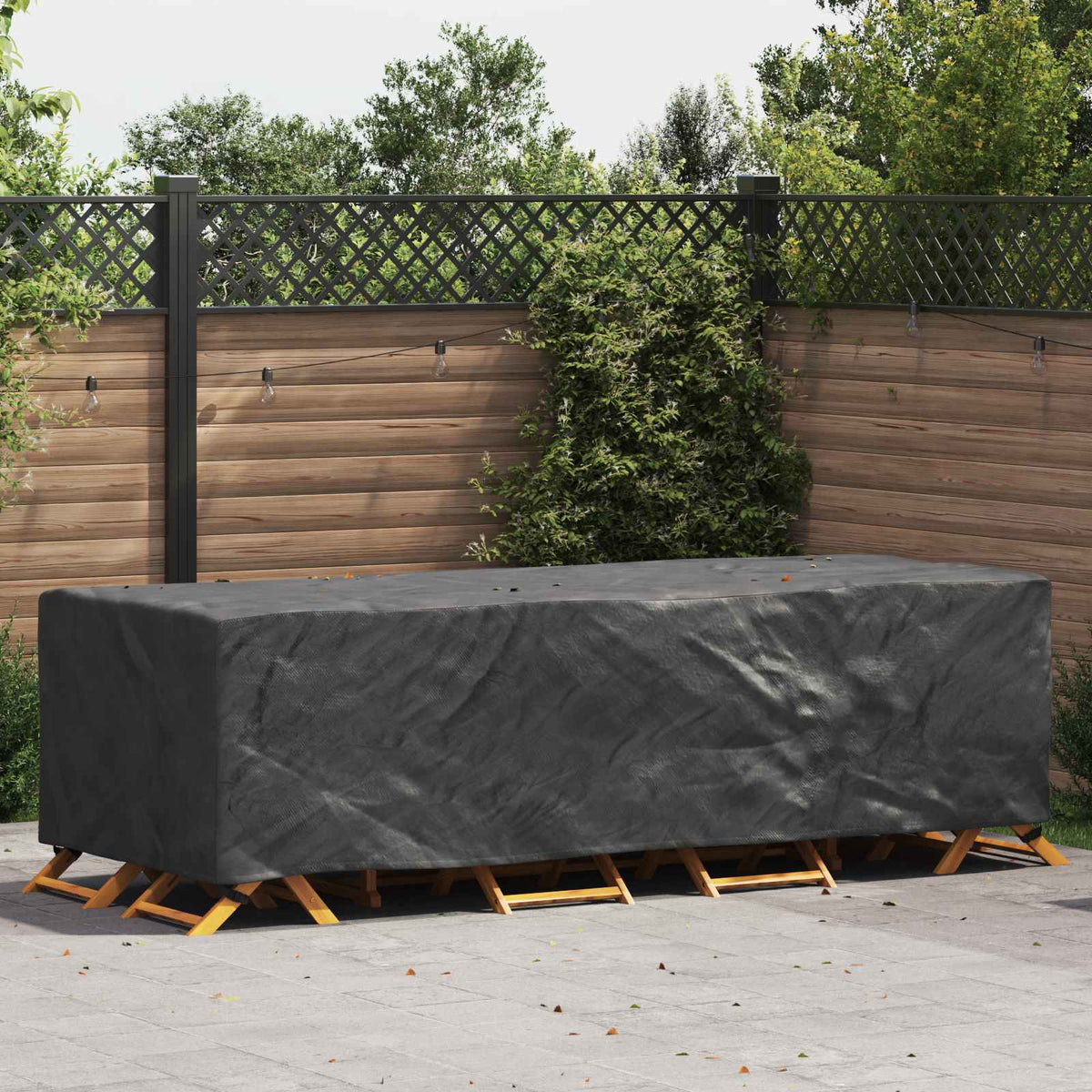vidaXL Furniture Cover Solid Black 270 x 110 x 70 cm 420D
