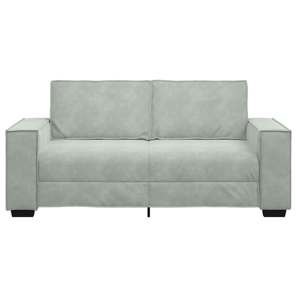 vidaXL 2-Seater Sofa Light Grey 180x78x84 cm Velvet