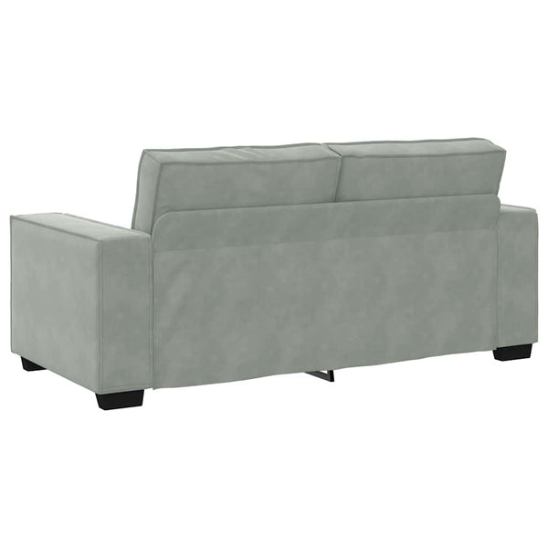 vidaXL 2-Seater Sofa Light Grey 180x78x84 cm Velvet