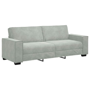 vidaXL 3-Seater Sofa Light Grey 220x78x84 cm Velvet