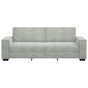 vidaXL 3-Seater Sofa Light Grey 220x78x84 cm Velvet