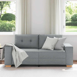 vidaXL Two-Seater Sofa Light Grey 180x77x82 cm Fabric