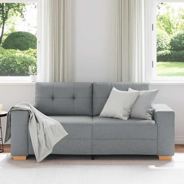 vidaXL Two-Seater Sofa Light Grey 180x77x82 cm Fabric